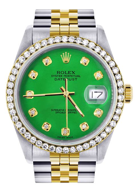 rolex women's green face